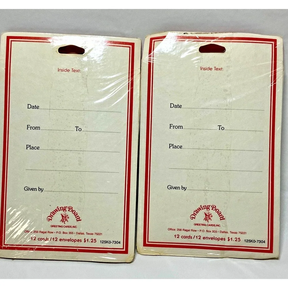 2 Drawing Board 12 Pk Christmas Cocktails Party Vintage Invitations Envelopes‎
